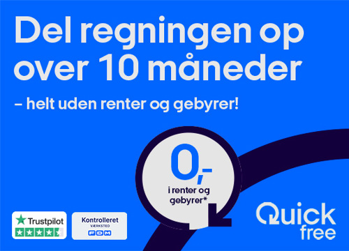 QuickFree - del regning op over 10 måneder